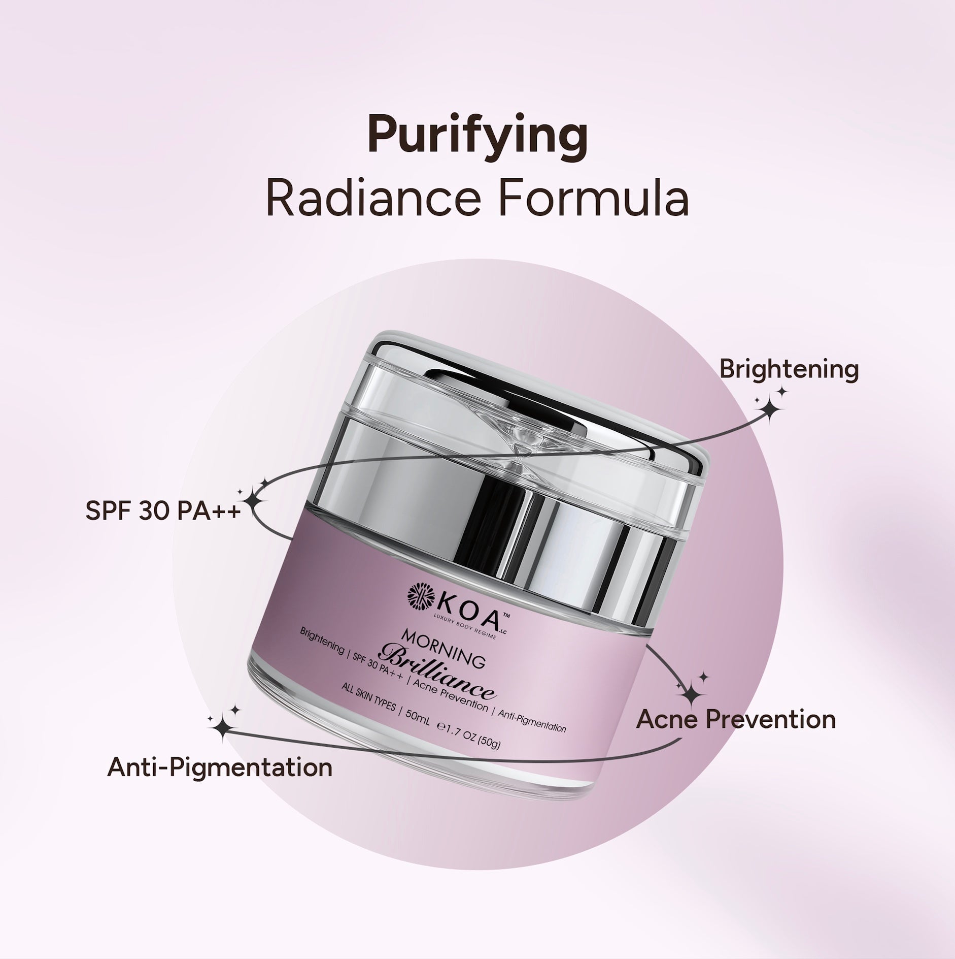 Morning Brilliance | Brightening | SPF 30 PA++ | Acne Prevention | Anti-Pigmentation | For All Skin Types | For Both Women & Men | 50mL
