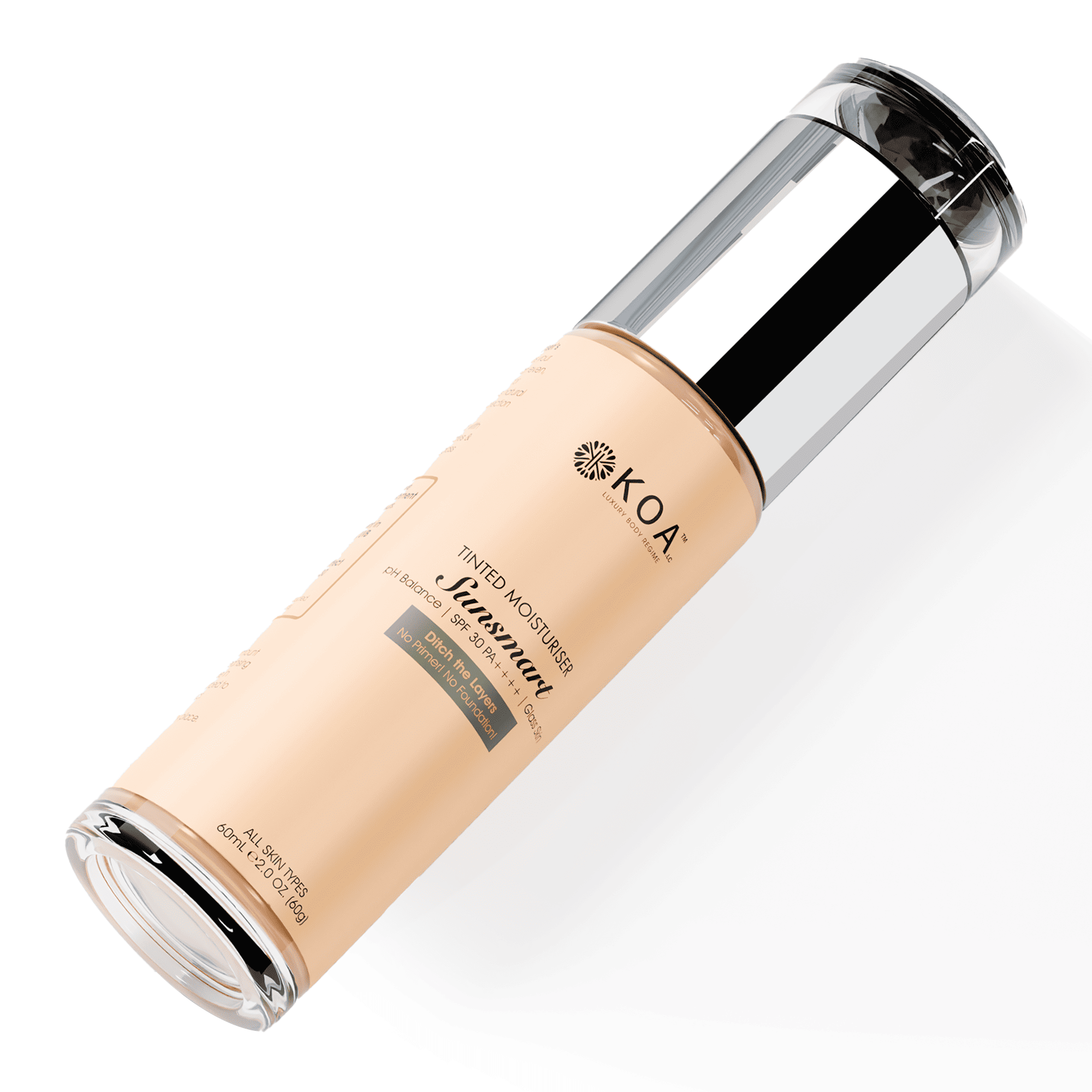 Sunsmart Tinted Moisturiser | pH Balance | SPF 30 PA++++ | Glass Skin | For All Skin Types | For Both Women & Men | 60mL