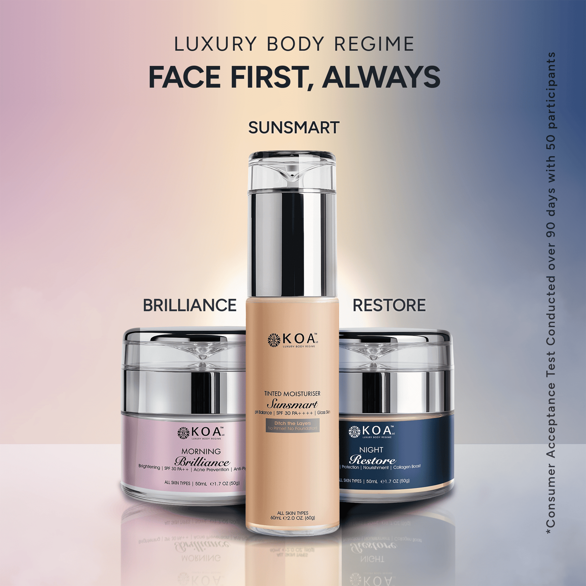 Sunsmart Tinted Moisturiser | pH Balance | SPF 30 PA++++ | Glass Skin | For All Skin Types | For Both Women & Men | 60mL