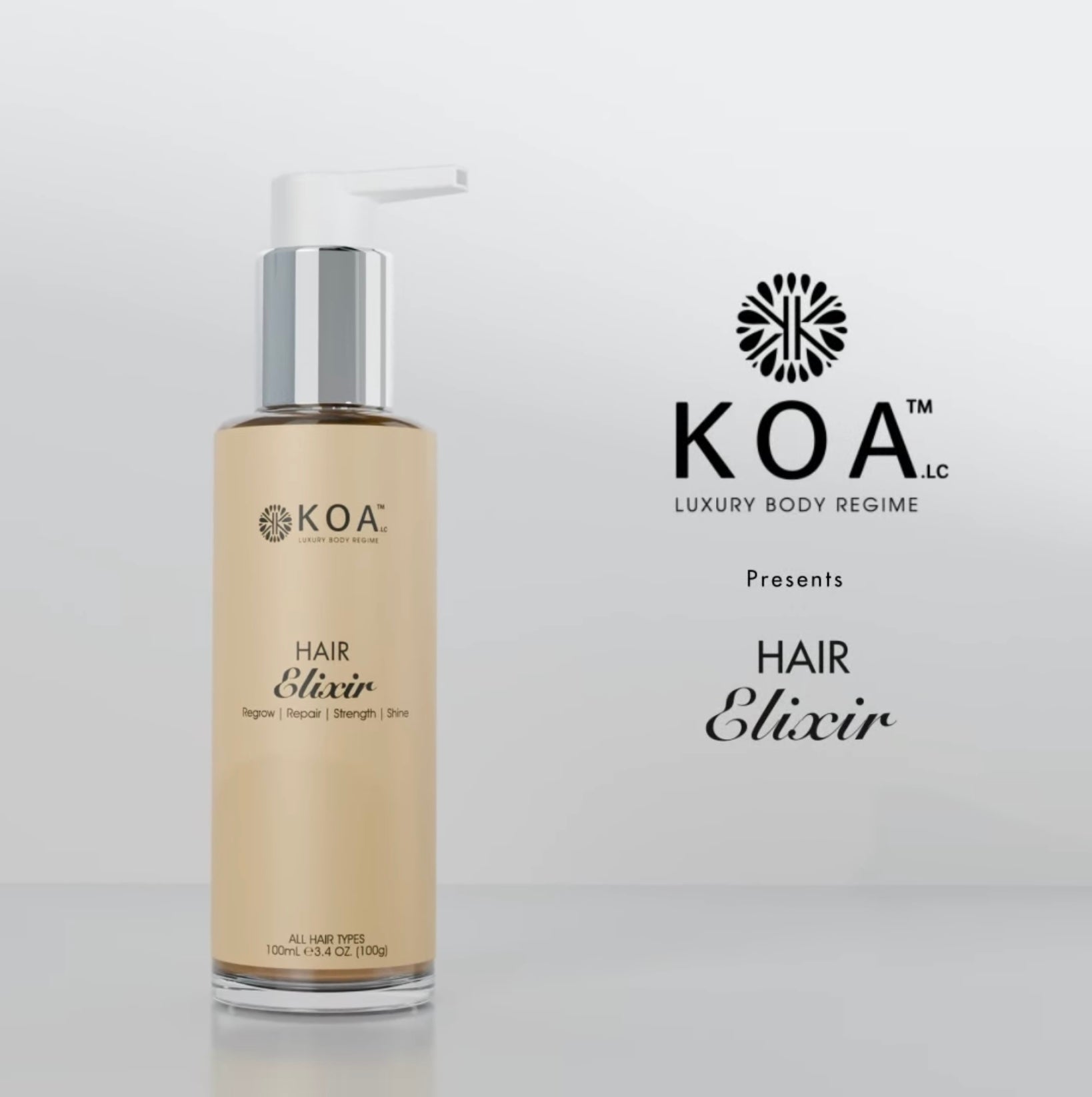 Hair Elixir | Regrow | Repair | Strength | Shine | For All Hair Types | For Both Women & Men | 100mL
